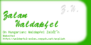 zalan waldapfel business card